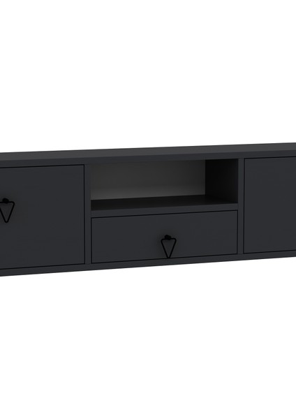 1303DROPDH-1 Tv Sehpası Antrasit-Siyah Kulp