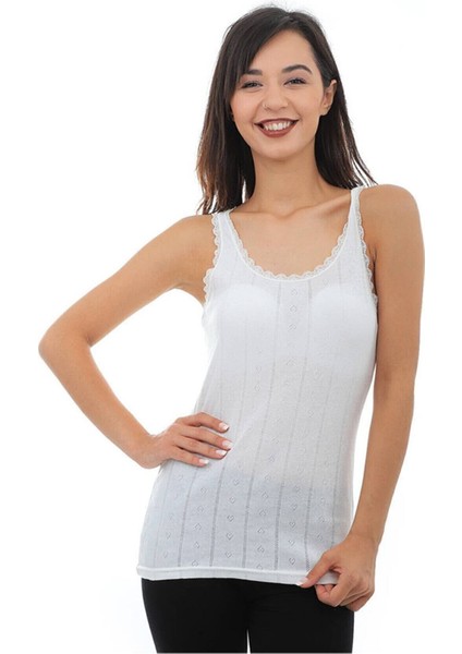 Kadın Jakarlı Geniş Askılı Atlet %100 Pamuk 6'lı Paket - TKD0201 modelleri