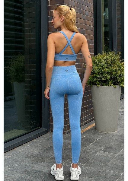 Prime FIT - Mavi Yüksek Bel Seamless Push-Up Toparlayıcı Tayt fırsatları