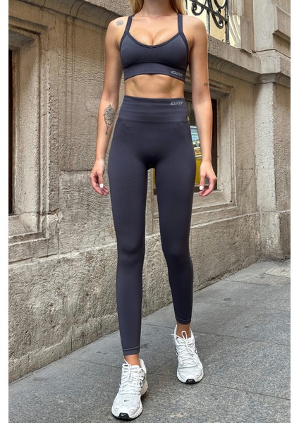 Prime FIT - Füme Yüksek Bel Seamless Push-Up Toparlayıcı Tayt modelleri