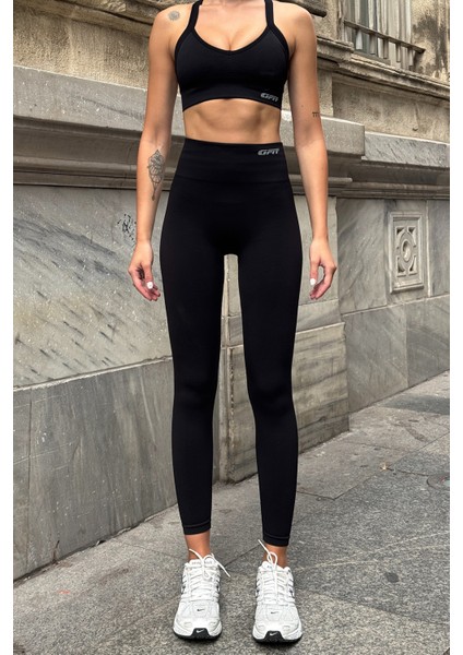 Prime FIT - Siyah Yüksek Bel Seamless Push-Up Toparlayıcı Tayt modelleri