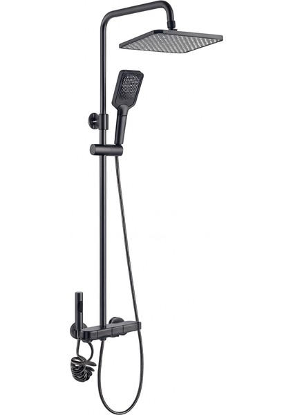 Lena Ledli Piano Yağmur Duş Sistemi – Termostatik, Dijital LED