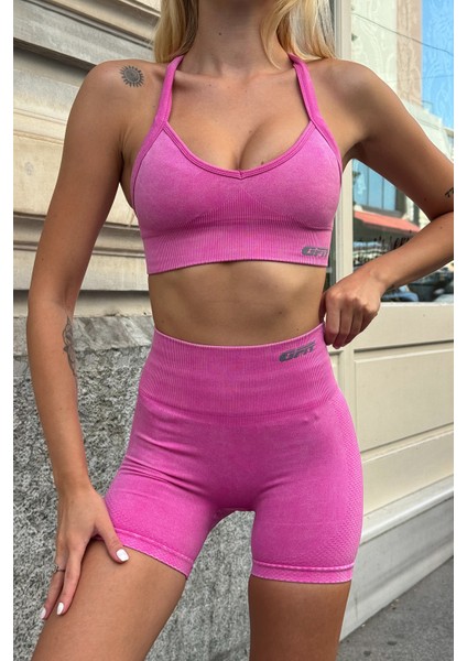 Prime Fıt - Pudra Çapraz Askılı Destekli Seamless Bra sporcu sütyeni fiyatları