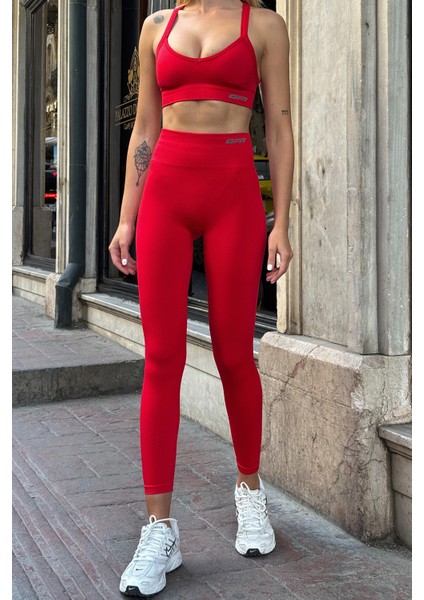 Prime Fıt - Kırmızı Çapraz Askılı Destekli Seamless Bra sporcu sütyeni indirimleri