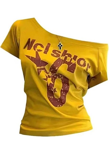 Sarı Nclshior Y2K Askılı Street Kısa Kollu Crop fiyatları