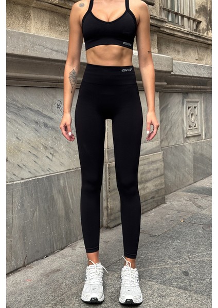 Prime Fıt - Siyah Çapraz Askılı Destekli Seamless Bra sporcu sütyeni indirimleri