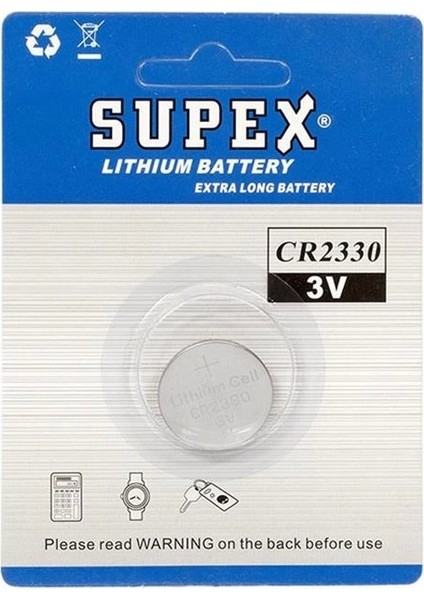 CR2330 3 Volt Lityum Pil Tekli