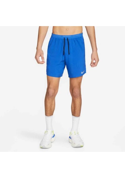Dri-Fıt Stride 2ın1 7ın Erkek Taytlı Koşu Şortu - Mavi Ter Tutmayan Spor Şort - DM4759-480