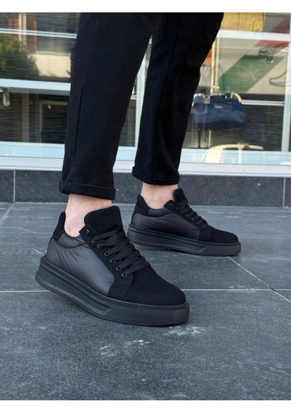 KB-046 Kuback Siyah Paraşüt Siyah Yüksek Taban Günlük Spor Ayakkabı modelleri