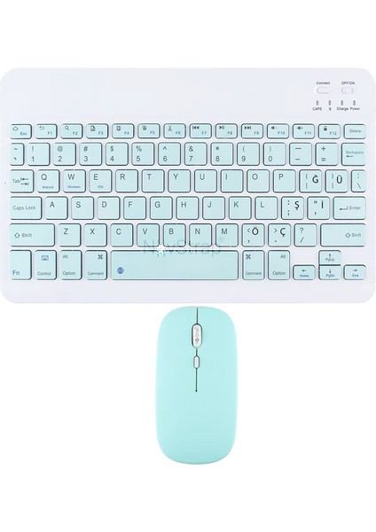 Apple Ipad 7. 8. 9. Nesil 10.2 Inç ile Uyumlu Bluetooth Klavye Mouse Seti