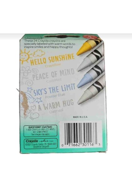 24 Colors Of Kidness Crayons Amerikan Nontoxic 24 Renk Mum Boya fiyatları