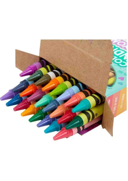 24 Colors Of Kidness Crayons Amerikan Nontoxic 24 Renk Mum Boya fırsatları