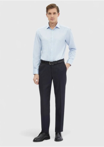 Mavi Desenli Regular Fit Dokuma Klasik %100 Pamuk Gömlek fiyatları