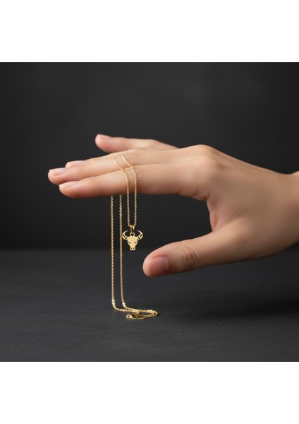 14 Ayar Altın Kolye Ucu Boğa GM8241 1 gr indirimleri