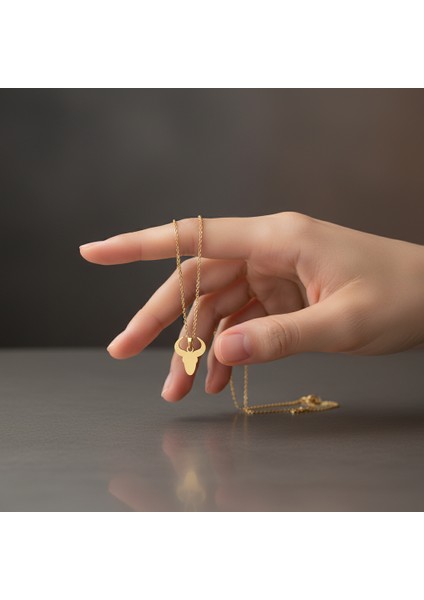 14 Ayar Altın Kolye Ucu Boğa GM8236 0.5 gr indirimleri