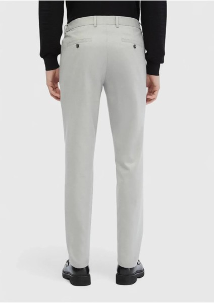 Açık Gri Düz Dokuma Jogging Fit Casual Pantolon fiyatları