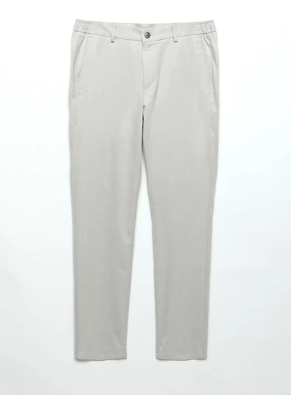 Açık Gri Düz Dokuma Jogging Fit Casual Pantolon fırsatları