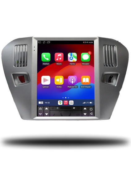 Citroen C-Elysee Gri Tesla 2012/2021 4gb Ram 64GB Hafıza QLED Carplay Kamera Android Multimedya