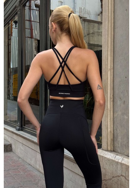 Aero Motion Premium - Desenli Siyah Yüksek Bel Push-Up Toparlayıcı Tayt modelleri