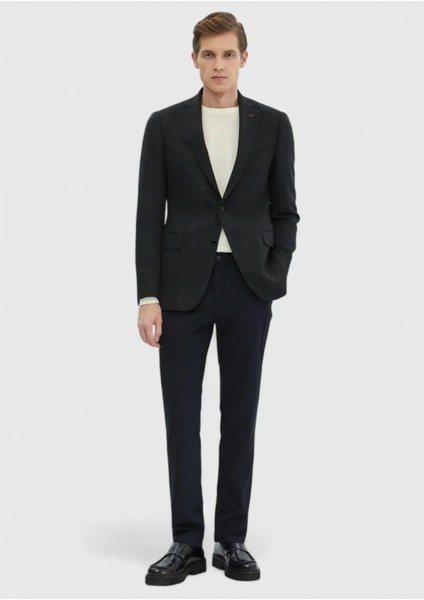 Haki Desenli Regular Fit %100 Yün Ceket fiyatları