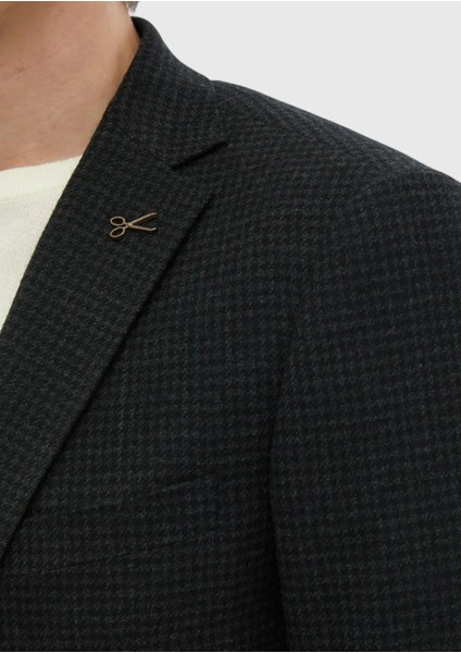 Haki Desenli Regular Fit %100 Yün Ceket indirimleri