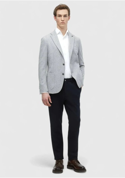 Açık Gri Düz Shirt Shoulder Slim Fit Yün Karışımlı Ceket fiyatları