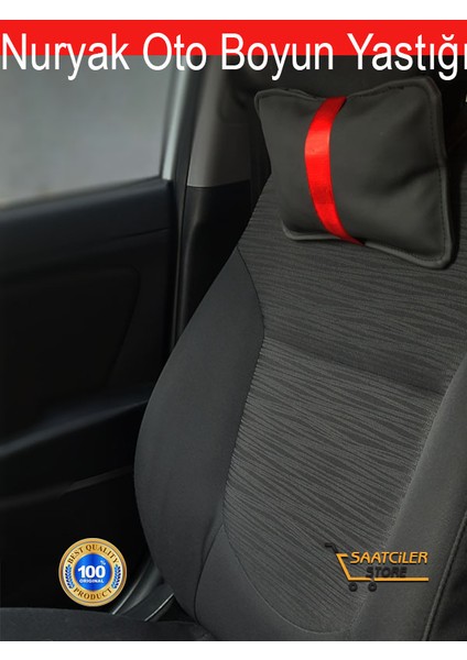 Skoda Octavia A5 2004-2012 Oto Koltuk Kırmızı Şerit Boyun Yastığı 2 Adet