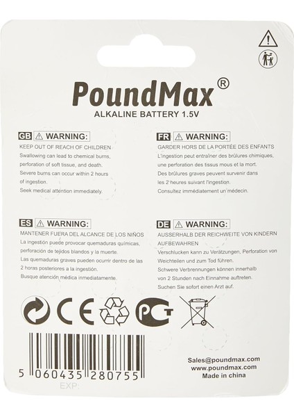 20'li Paket LR44 AG13 1,5 V Poundmax Alkalin Düğme Pil, Cıvasız, Sızdırmaz, Uzun Süreli Dayanıklılık, Oyuncaklar, Ölçüm Cihazları ve Hesap Makineleri Için A76, G13, L1154, SR44, G13A ile Uyumlu modelleri