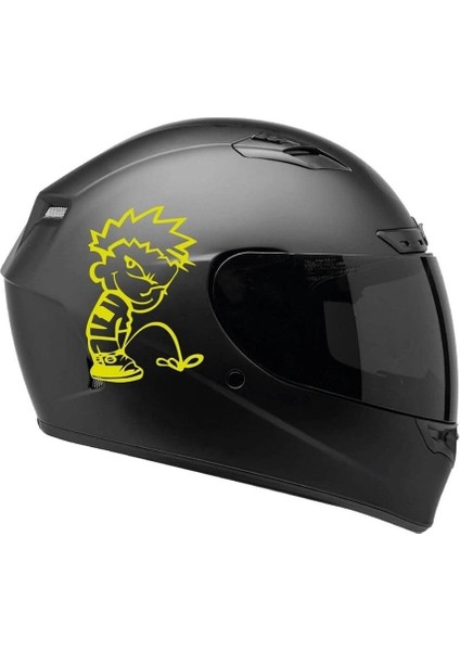 Tek Renk Pis Çocuk(Dirty Boy Helmet Stickers) Kask Sticker Etiket Modeli