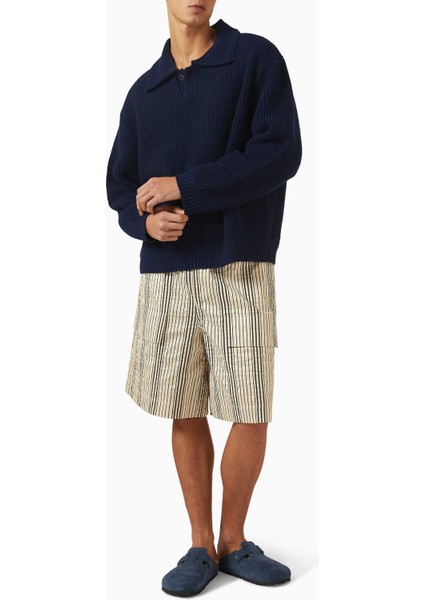 Collared Sweater, Koyu Mavi Yün & Kaşmir Polo Kazak fiyatları