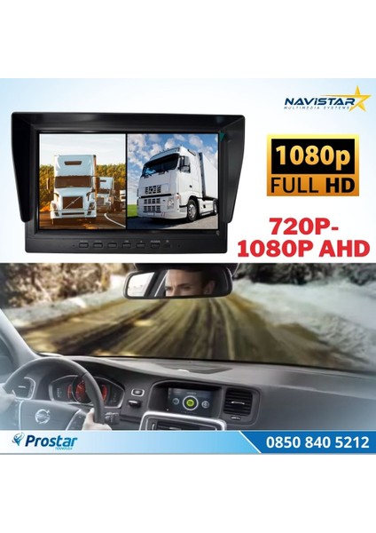 Kayıtlı 7 Inç Ikiye Bölen 2 Kanal Split Ahd 1080P/720P Destekli 4 Pin 256 GB Sd Destekli Monitör modelleri