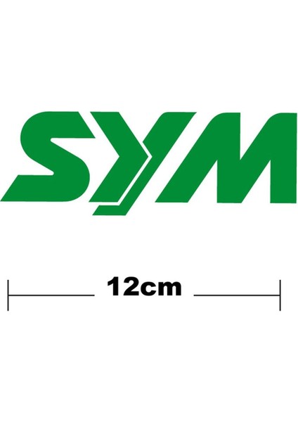 Sym Logo Yazı Sticker Etiket Tek Renk