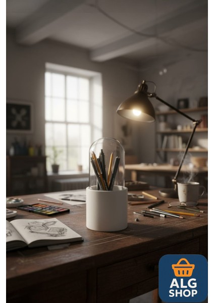 Şeffaf Kapaklı Organizer Makyaj Malzemesi Kalem Diş Fırçası Düzenleyici fiyatları