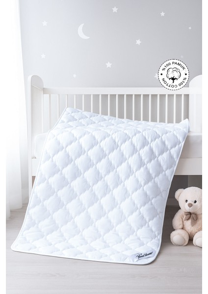 %100 Pamuk Bebek & Çocuk Yorganı |1. Sınıf Silikon Dolgu | 100X150 cm | Antialerjik | Nefes Alabilen