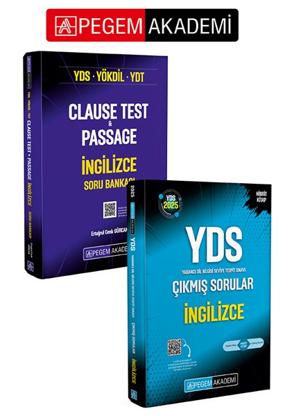Pegem Akademi 2025 Yds Ingilizce Çıkmış Sorular + Yds Yökdil Ydt