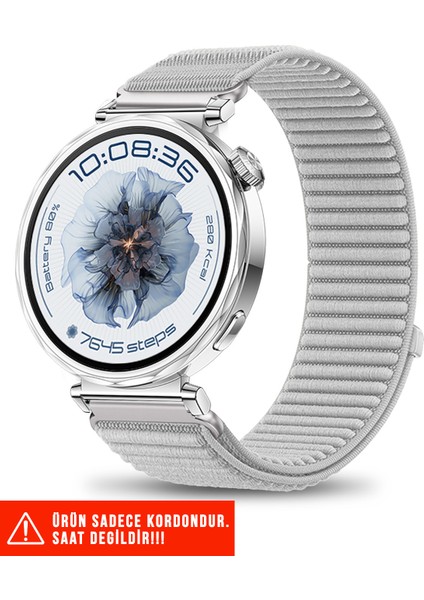 Huawei Watch Gt6 41mm / Gt5 41mm / Gt5 Pro 42mm / Gt4 41mm Uyumlu Spor Cırtlı Naylon Kordon 18mm