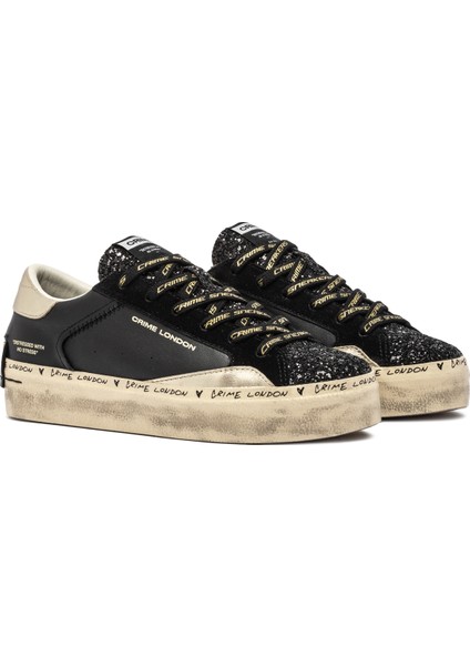 Kadın Sneaker ( Günlük) 25074AA8 Crime London Dıstressed Platform Black fiyatları