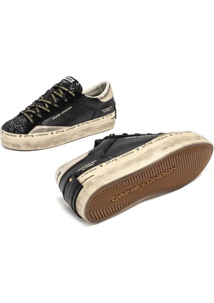 Kadın Sneaker ( Günlük) 25074AA8 Crime London Dıstressed Platform Black fırsatları