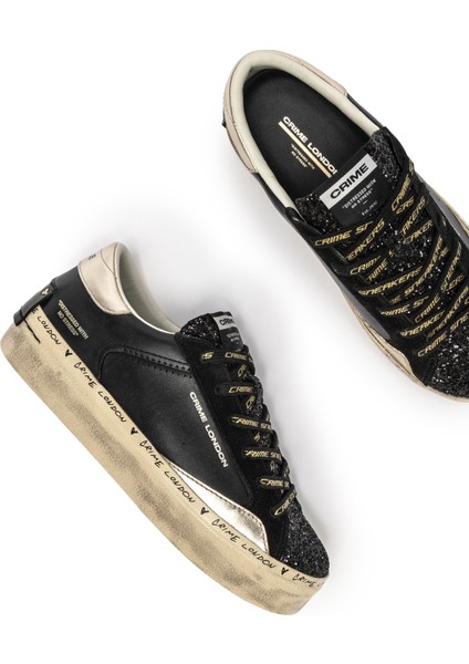Kadın Sneaker ( Günlük) 25074AA8 Crime London Dıstressed Platform Black indirimleri