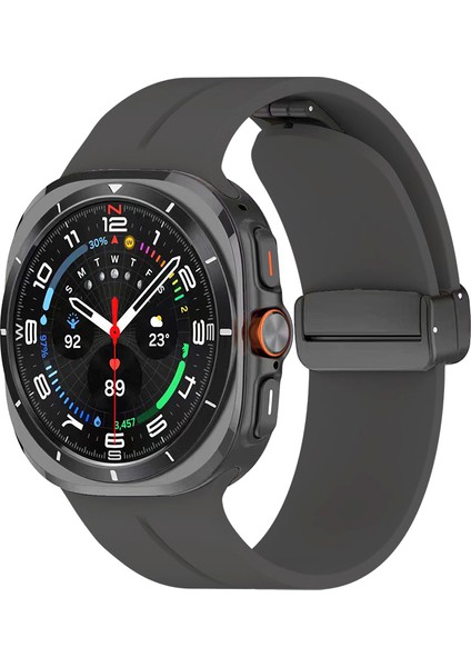 Samsung Galaxy Watch 8 40MM Için Metal Manyetik Kopçalı Silikon Kordon Krd-84