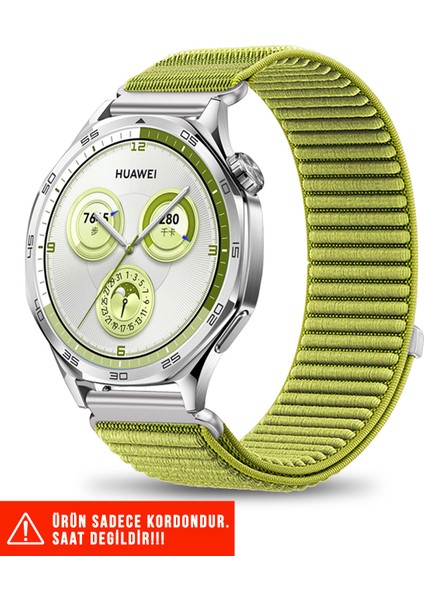 Huawei Honor Magic / Magic 2 / Honor Gs Pro / Gs Uyumlu Spor Cırtlı Metal Tokalı Kordon 22MM