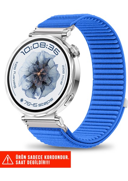 Huawei Watch Gt6 41mm / Gt5 41mm / Gt5 Pro 42mm / Gt4 41mm Uyumlu Spor Cırtlı Naylon Kordon 18mm