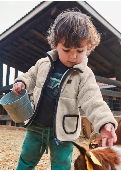 Erkek Bebek Peluş Mont