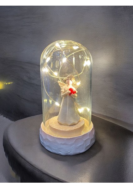Ayıcık, Melek Kolye ve Melek Temalı LED Işıklı Biblo Sevgiliye Hediye Kutulu ve Notlu modelleri
