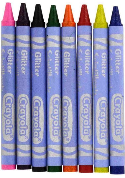 8 Glitter Crayons-Amerikan-Nontoxic-8 Renk Simli Mum Boya Seti fiyatları