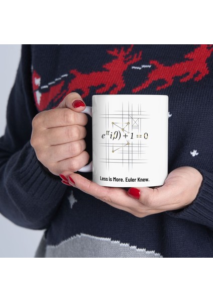 Less Is More Euler Denklem Kupa Bardak – Matematik ve Tasarım Tutkunları Için ve Minimalist Hediye