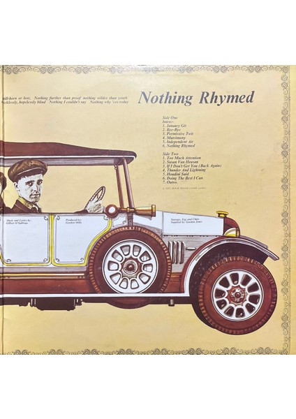 Gilbert O'sullivan Himself Lp Plak fiyatları