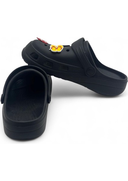 Oyun Figürlü Siyah Terlik – Çocuk / Unisex modelleri