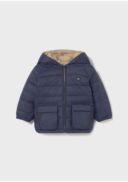 1-4 Yaş Arası Çift Taraflı Şişme Mont - Mavi