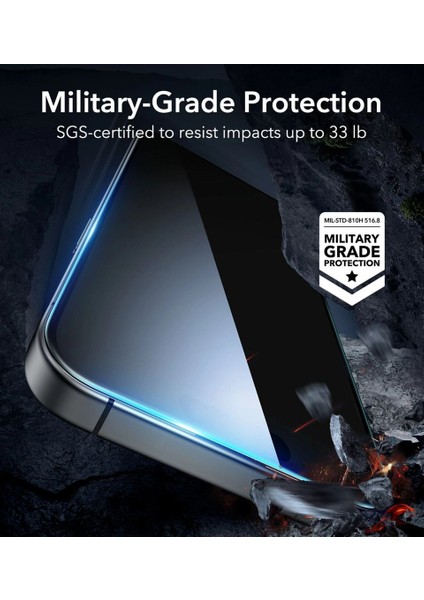 Apple iPhone 16 Pro Uyumlu Hayalet Ekran Koruyucu Tam Kapatan Gizli Tamperli Cam fırsatları